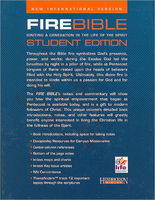 Fire Bible: Igniting a Generation in the Life of the Spirit - NIV Student Edition