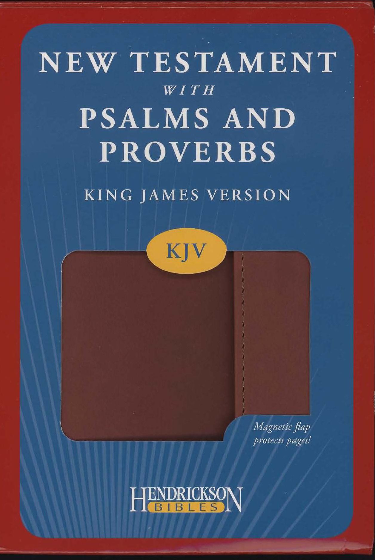 KJV New Testament, with Psalms and Proverbs Espresso w/Flap