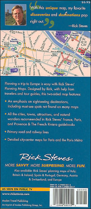 Rick Steves' France and Paris City Map