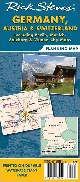 Rick Steves' Germany, Austria, and Switzerland Map: Including Berlin, Munich, Salzburg and Vienna City
