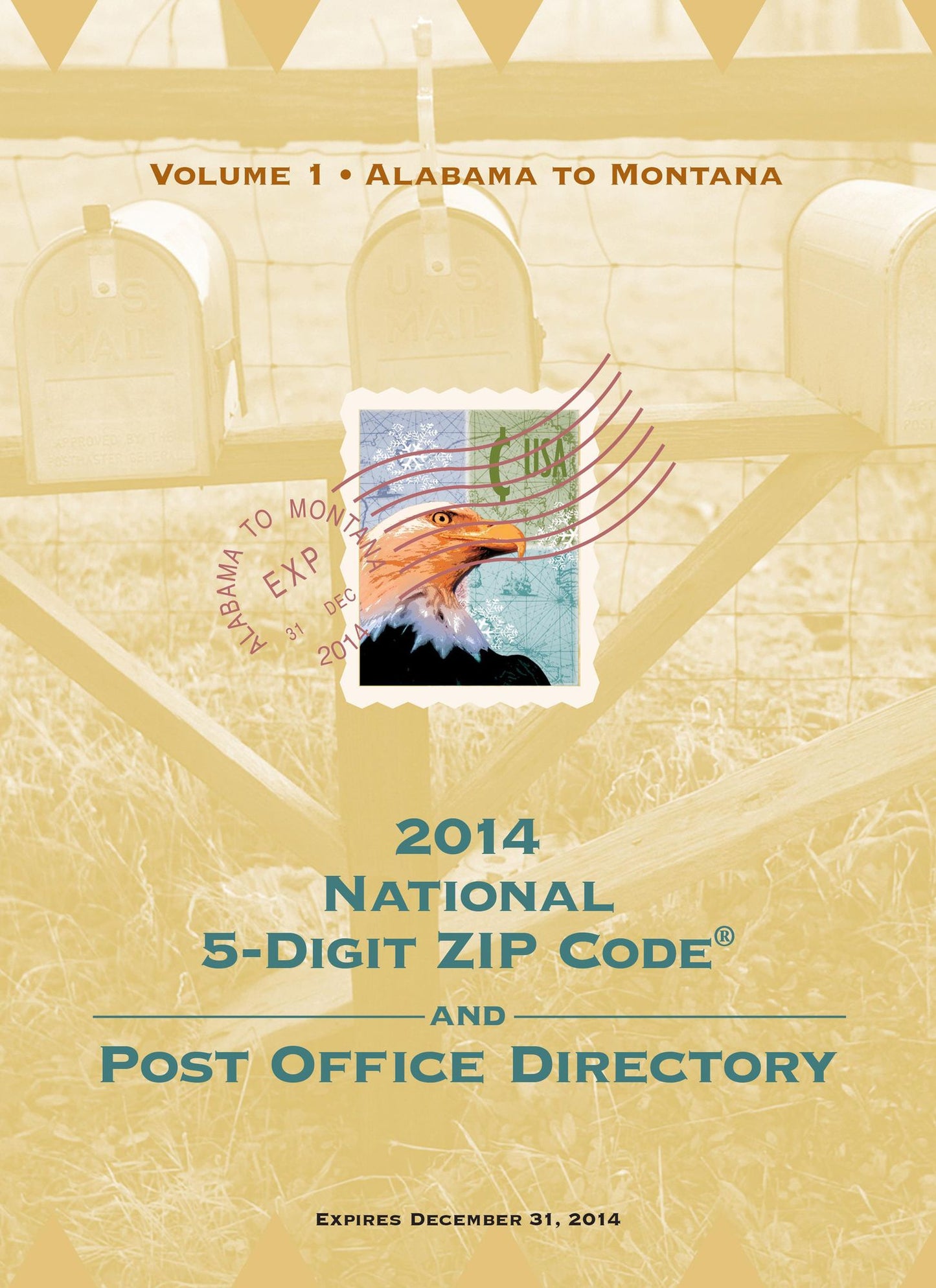 2014 National Zip Code Directory, 2 volumes