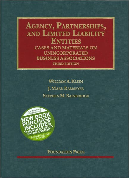 Agency, Partnerships, and Limited Liability Entities: Unincorporated Business Associations, 3d