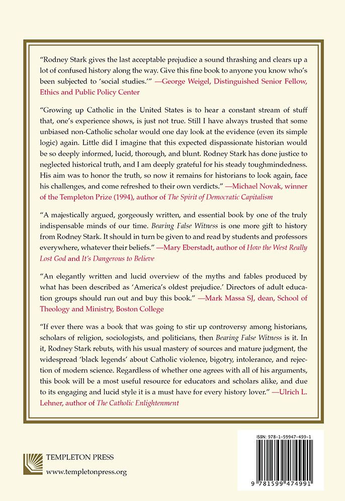 Bearing False Witness : Debunking Centuries of Anti-Catholic History