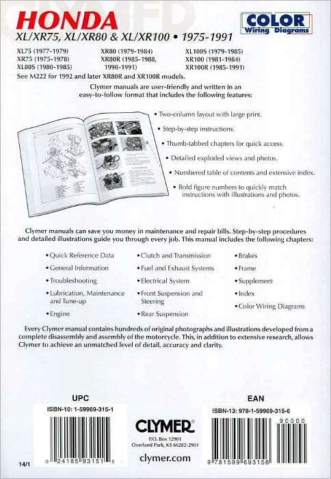 Honda XL/XR75, XL/XR80 & XL/XR100 1975-1991
