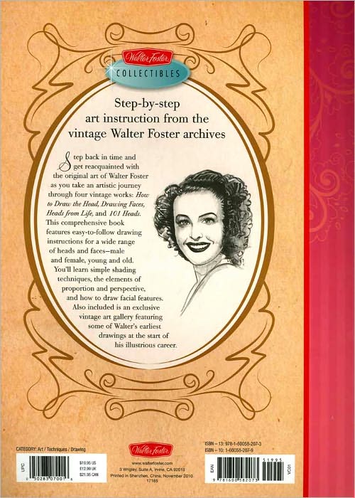 How to Draw Classic Heads & Faces: Step-by-step art instruction from the vintage Walter Foster archives