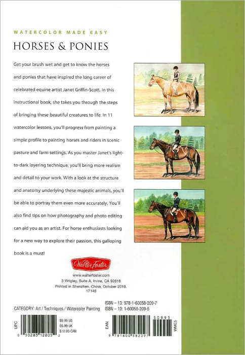 Horses & Ponies: Discover techniques for painting an array of horse and pony breeds in watercolor