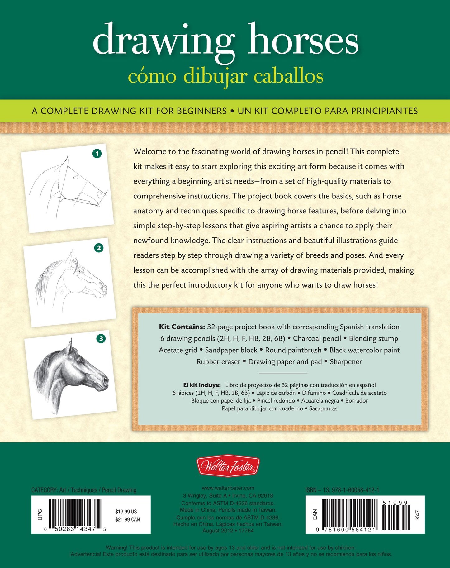 Drawing Horses: A complete kit for beginners