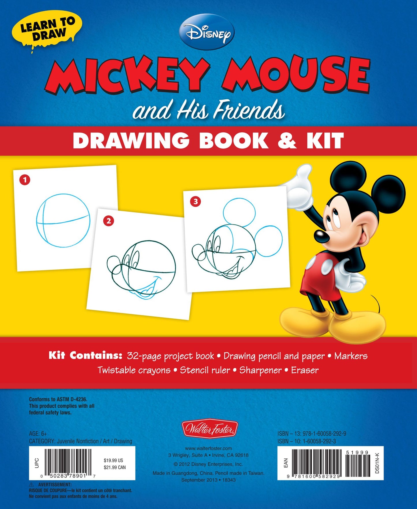 Learn to Draw Disney's Mickey Mouse and His Friends Drawing Book & Kit: Includes everything you need to draw your favorite Disney characters, including Mickey, Minnie, Donald, and Goofy!