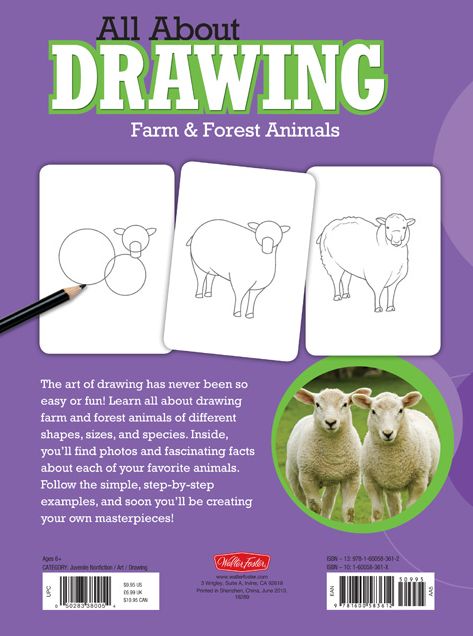 All About Drawing Farm & Forest Animals: Learn to draw more than 40 barnyard animals and wildlife critters step by step