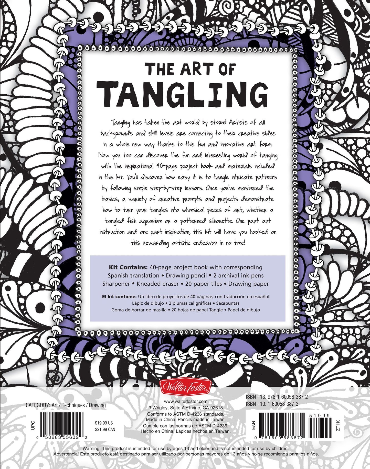 The Art of Tangling Drawing Book & Kit: Inspiring drawings, designs & ideas for the meditative artist