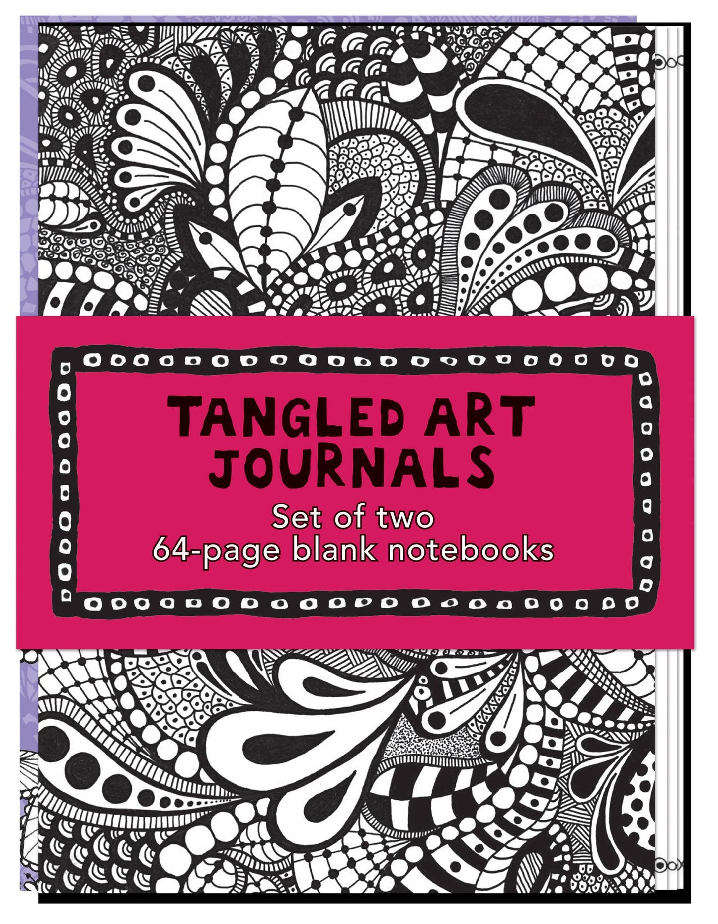 Tangled Art Journals: Set of two 64-page blank notebooks