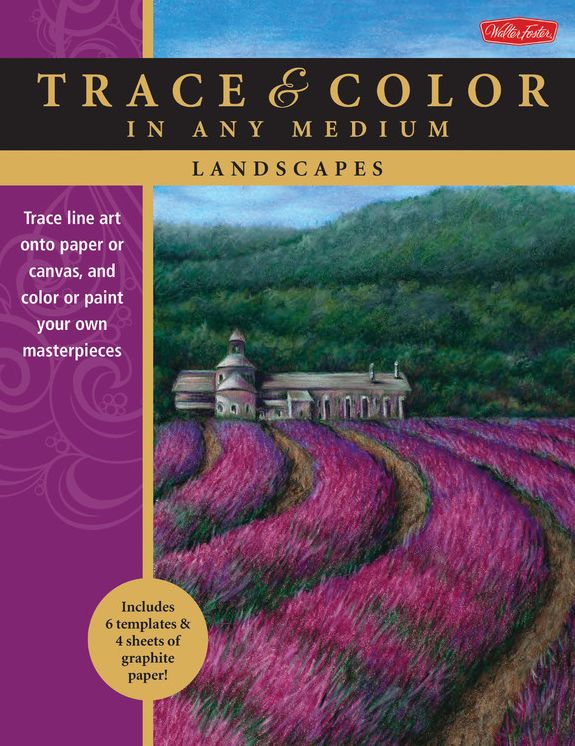 Landscapes: Trace line art onto paper or canvas, and color or paint your own masterpieces