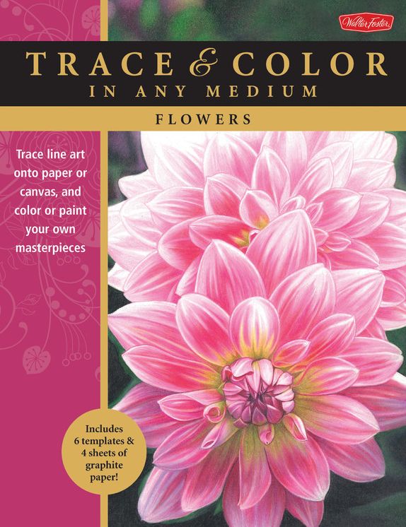 Flowers: Trace line art onto paper or canvas, and color or paint your own masterpieces