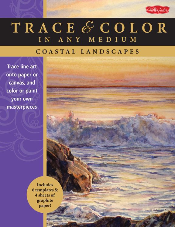 Coastal Landscapes: Trace line art onto paper or canvas, and color or paint your own masterpieces