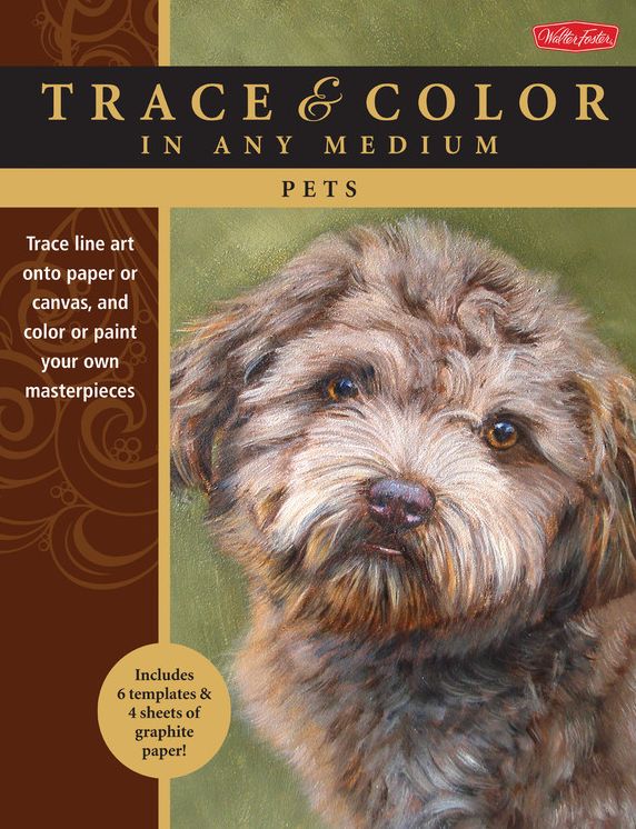 Pets: Trace line art onto paper or canvas, and color or paint your own masterpieces