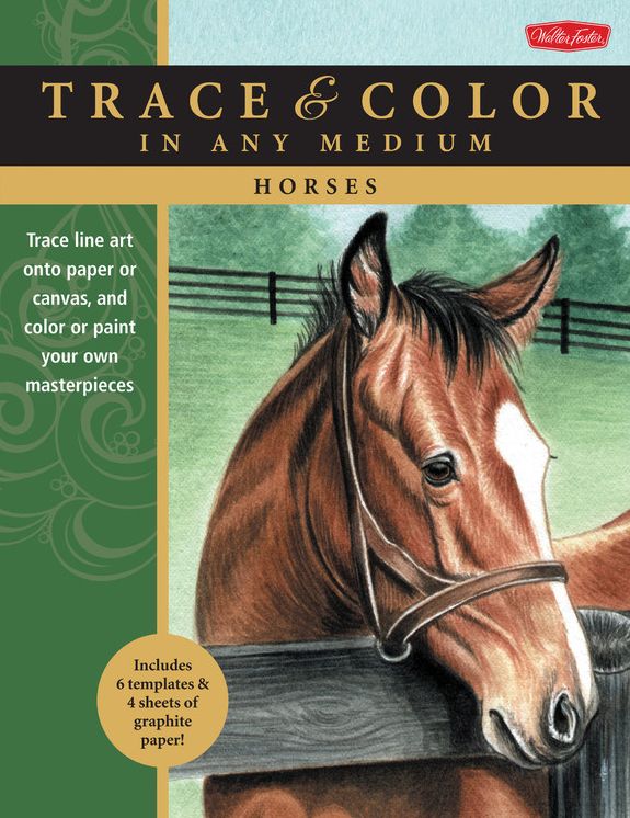 Horses: Trace line art onto paper or canvas, and color or paint your own masterpieces
