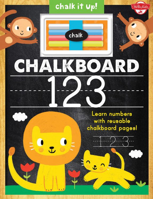 Chalkboard 123: Learn your numbers with reusable chalkboard pages!