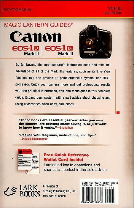 Magic Lantern Guides®: Canon EOS-1D Mark III EOS-1Ds Mark III