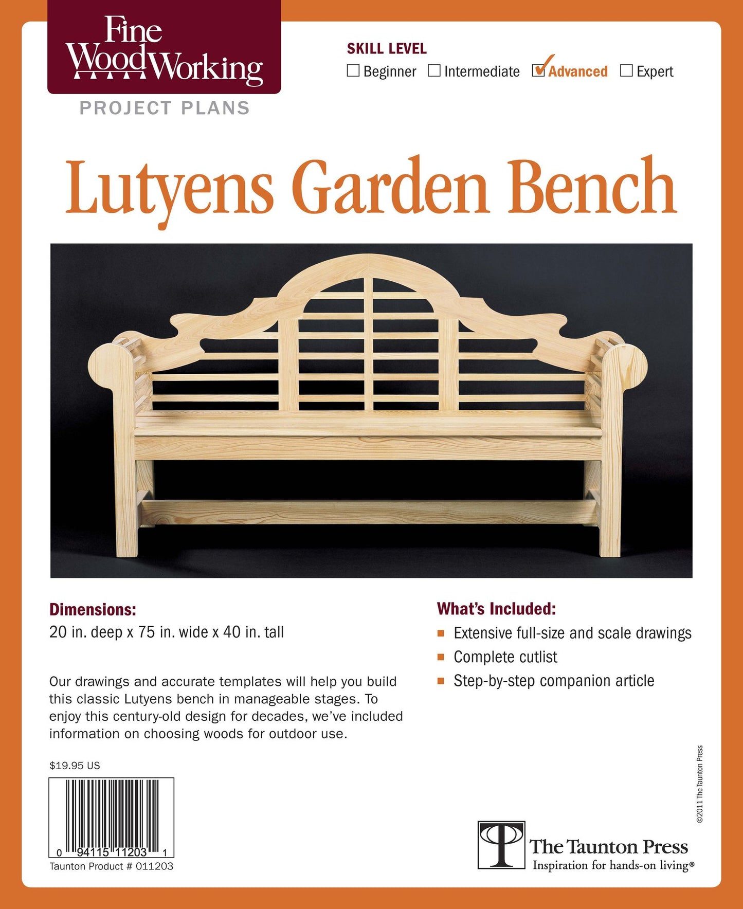 Fine Woodworking's Lutyens Garden Bench