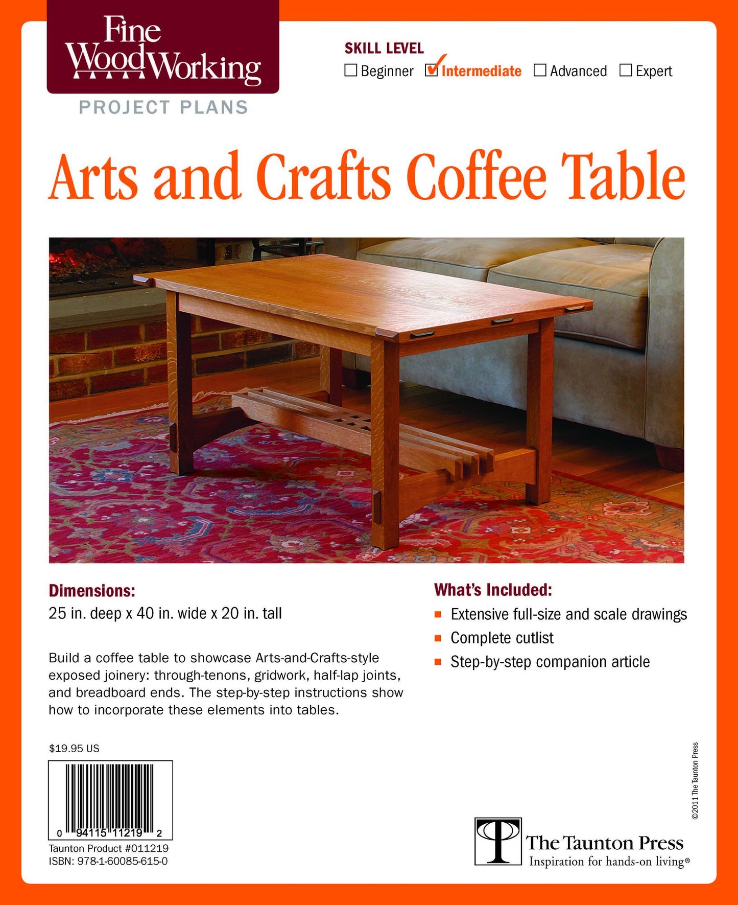 Fine Woodworking's Arts and Crafts Coffee Table Plan