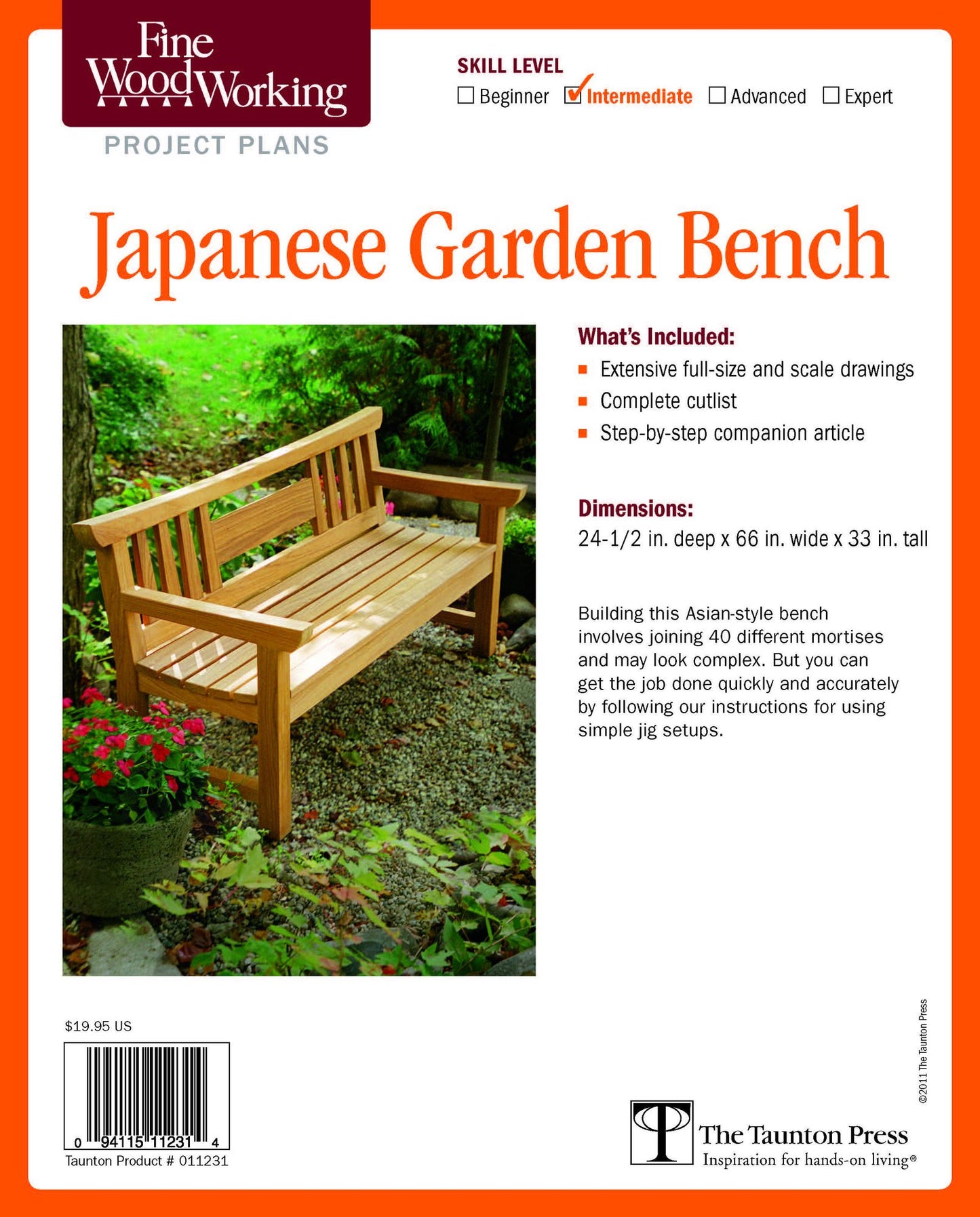 Fine Woodworking's Japanese Garden Bench Plan