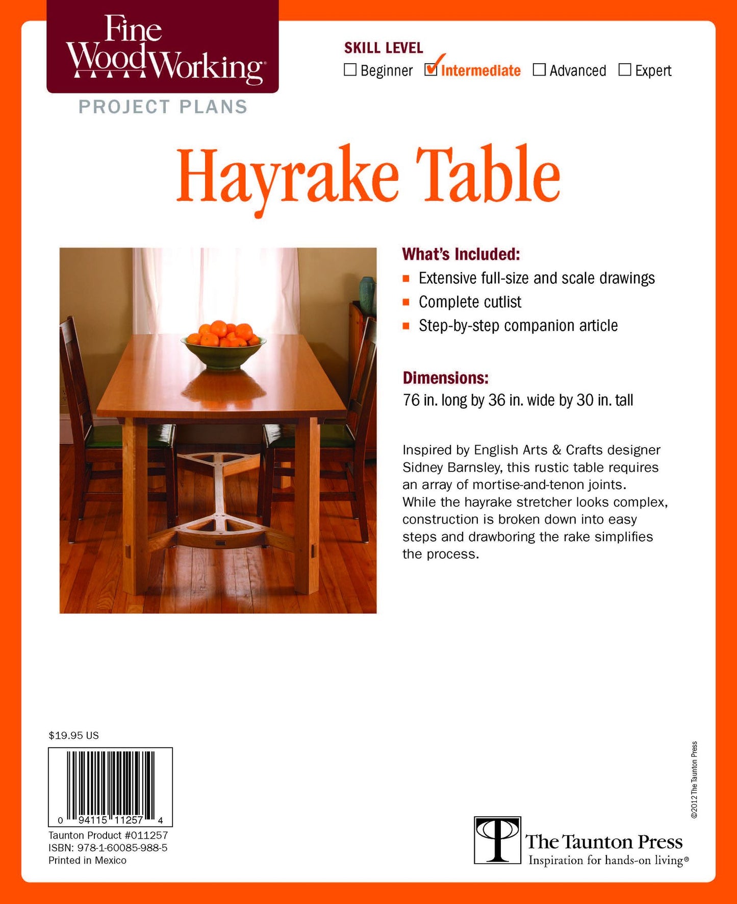 Fine Woodworking's Hayrake Table Plan