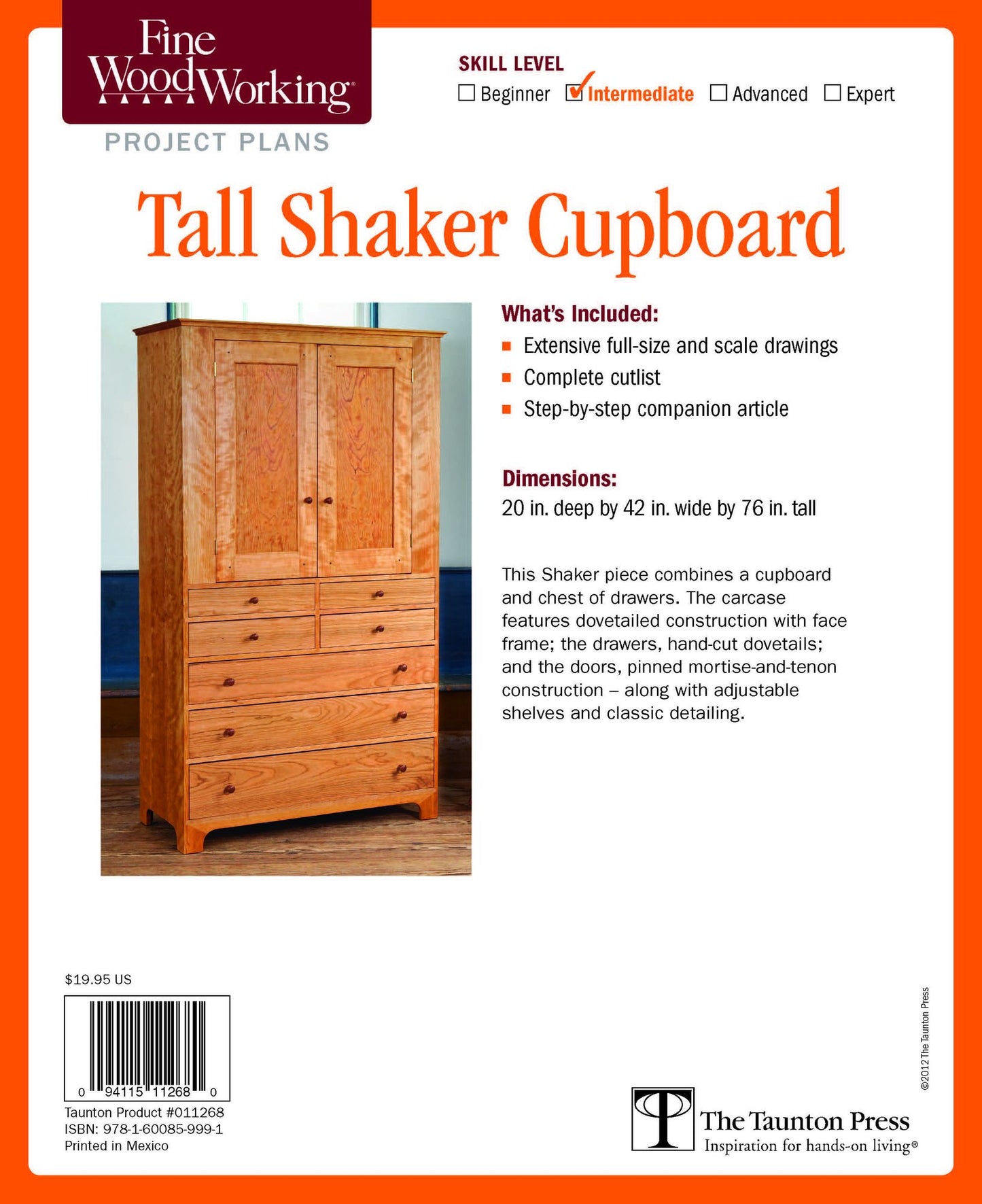 Fine Woodworking's Tall Shaker Cupboard Plan