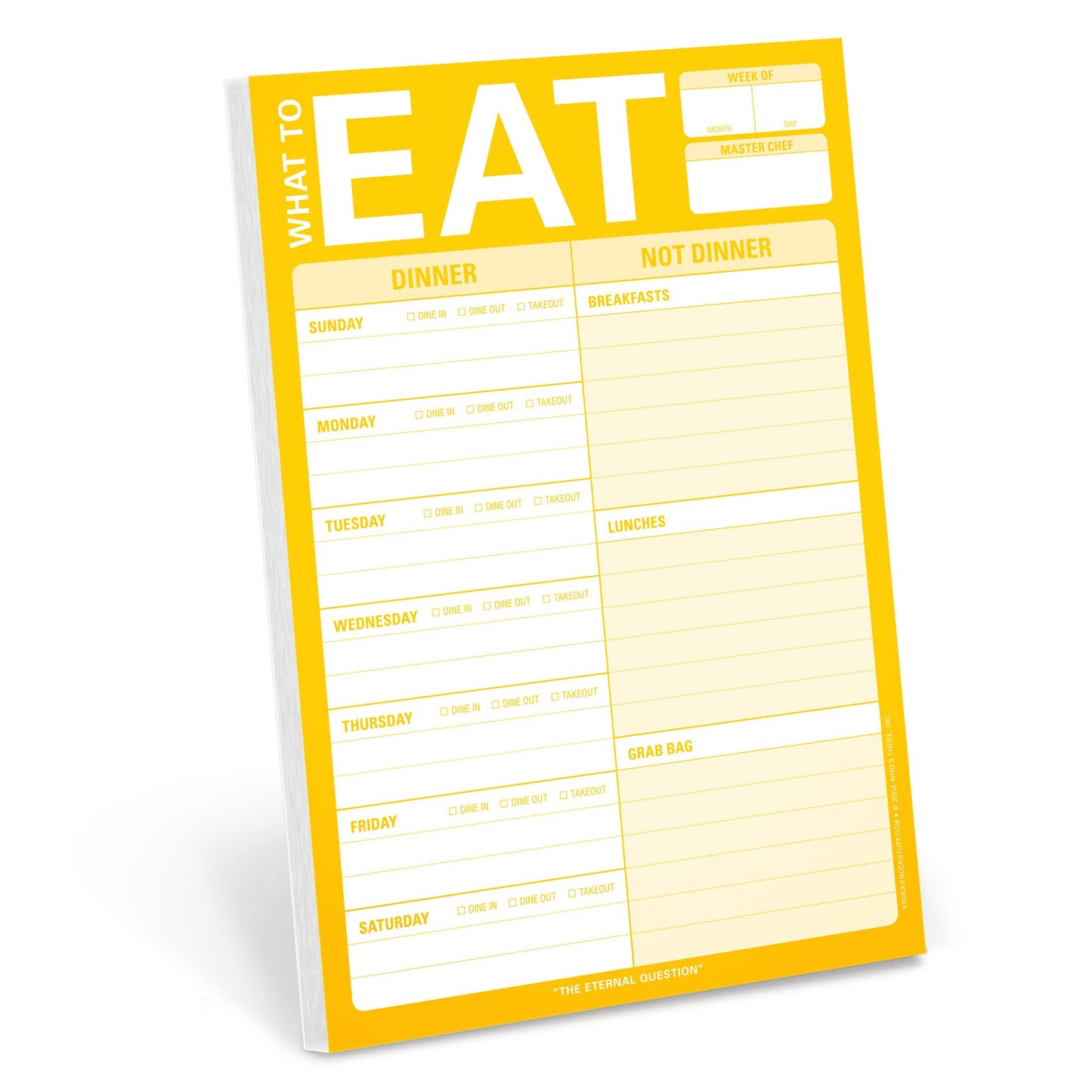 What to Eat : Pad: (Magnet on Back)