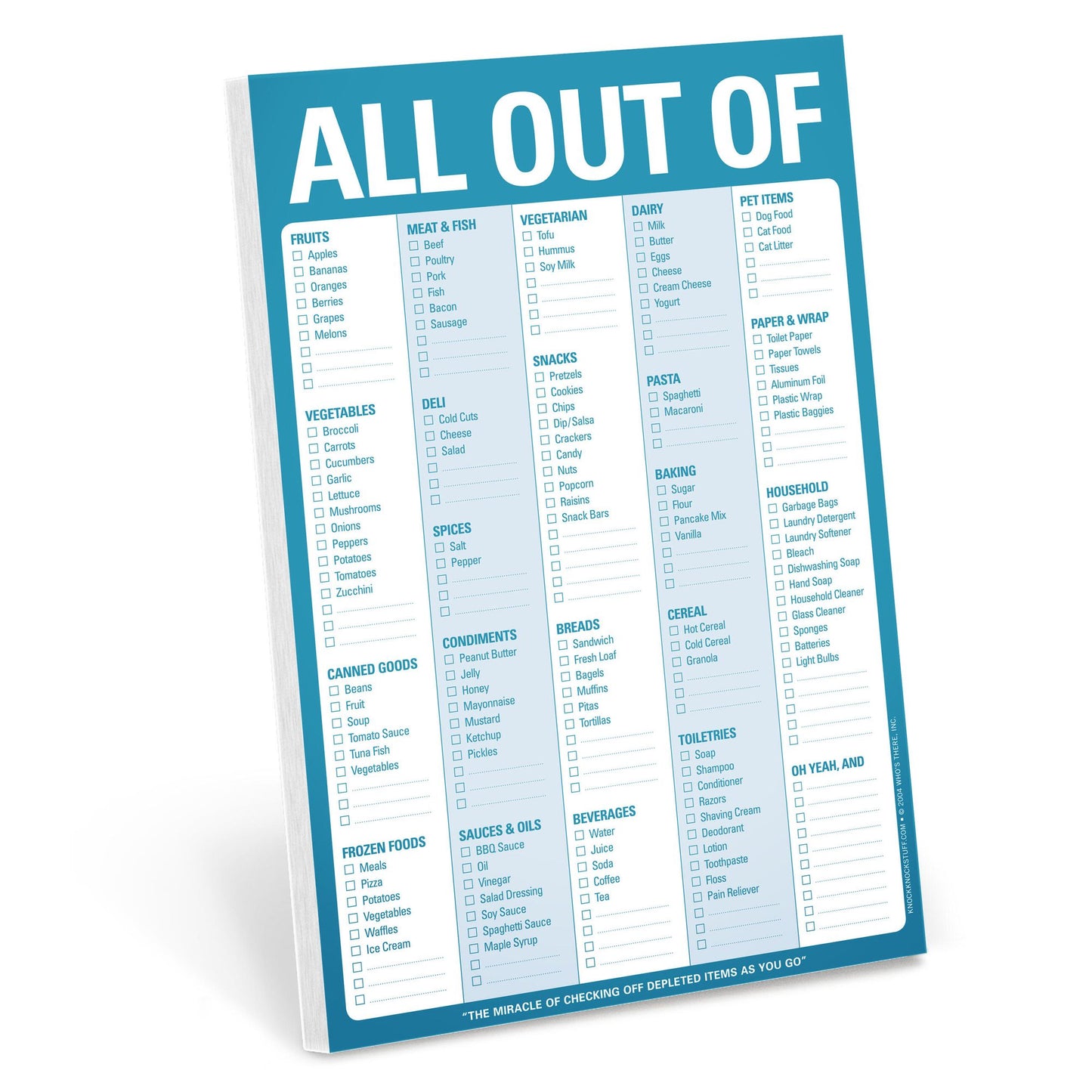 All Out of Pad - Blue : Pad: Blue (With Magnet)