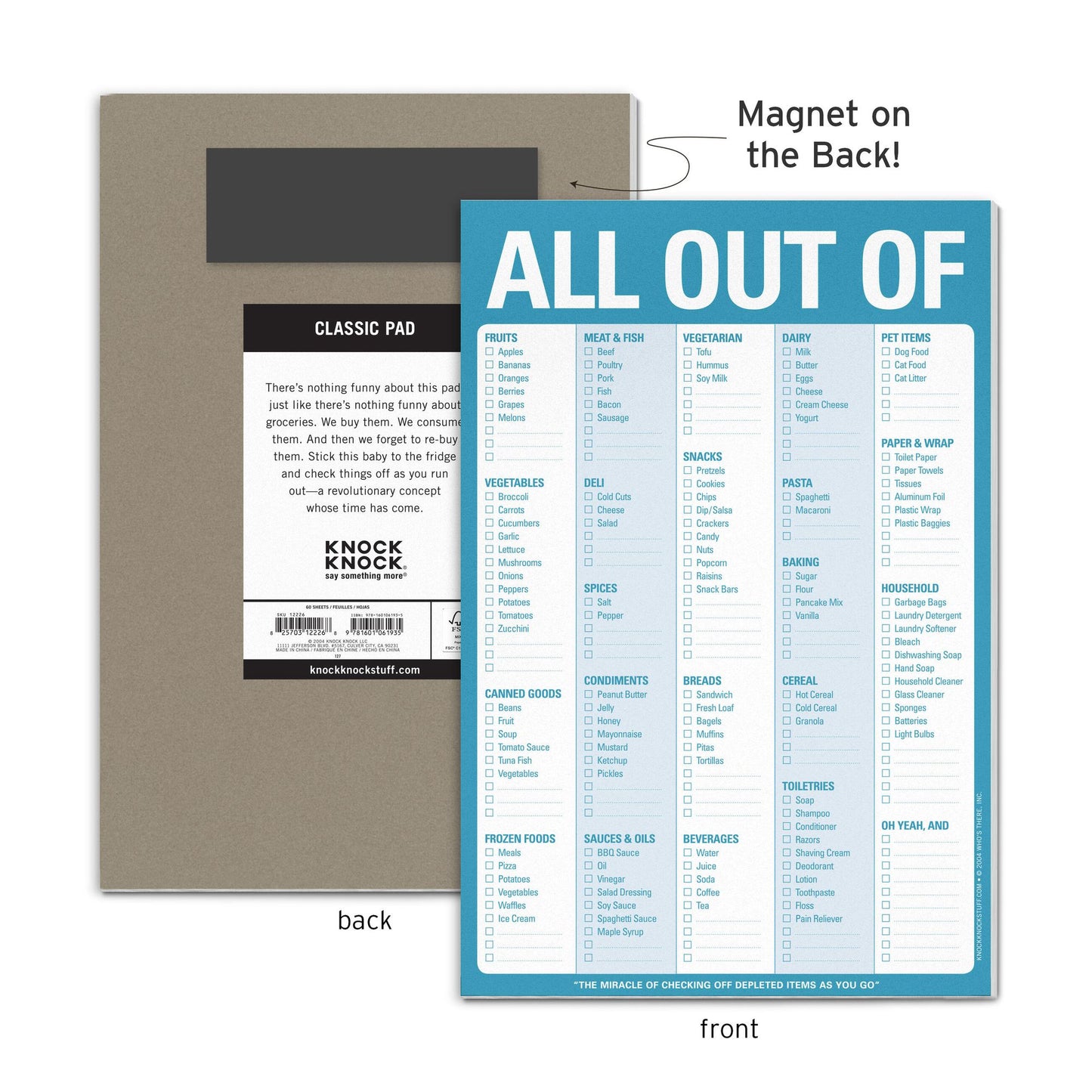 All Out of Pad - Blue : Pad: Blue (With Magnet)