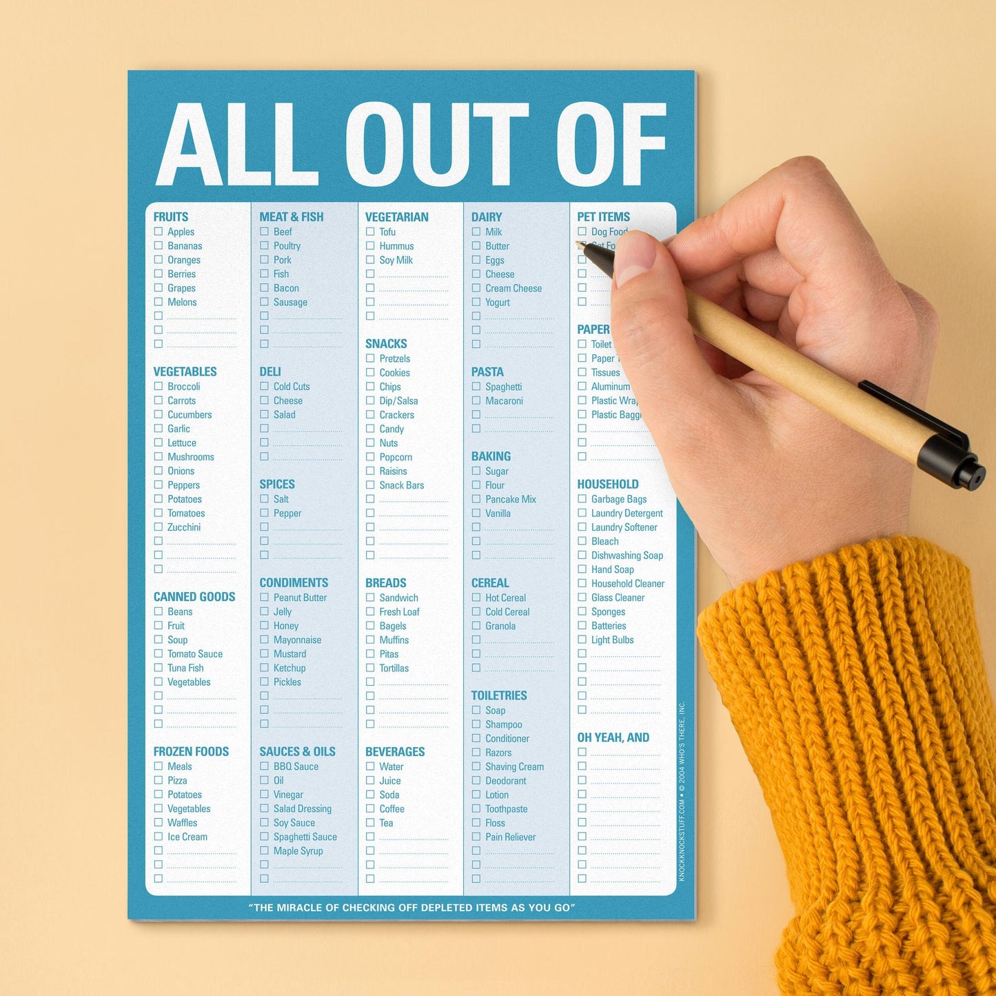 All Out of Pad - Blue : Pad: Blue (With Magnet)