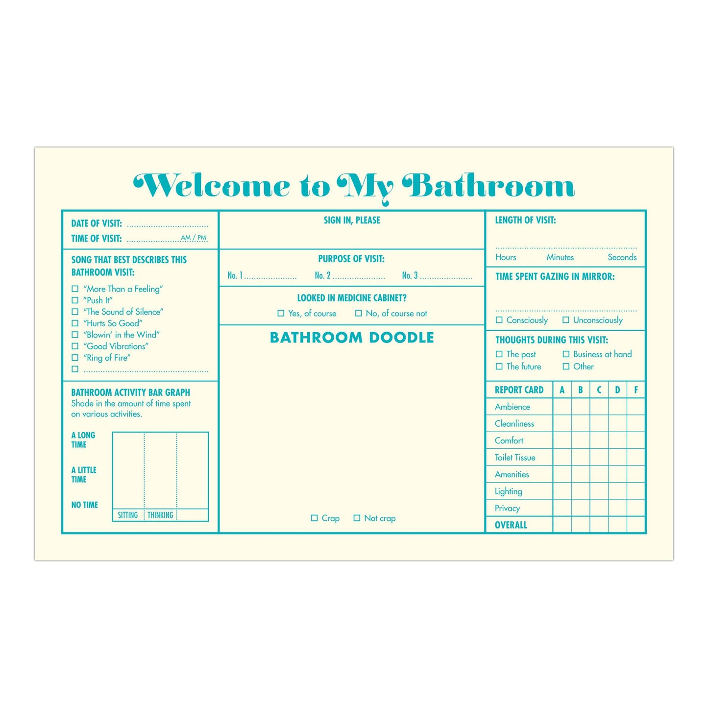 Bathroom : Guest Book