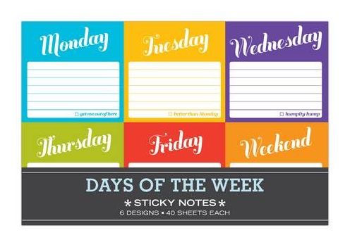Days of the Week : Sticky Note Packet