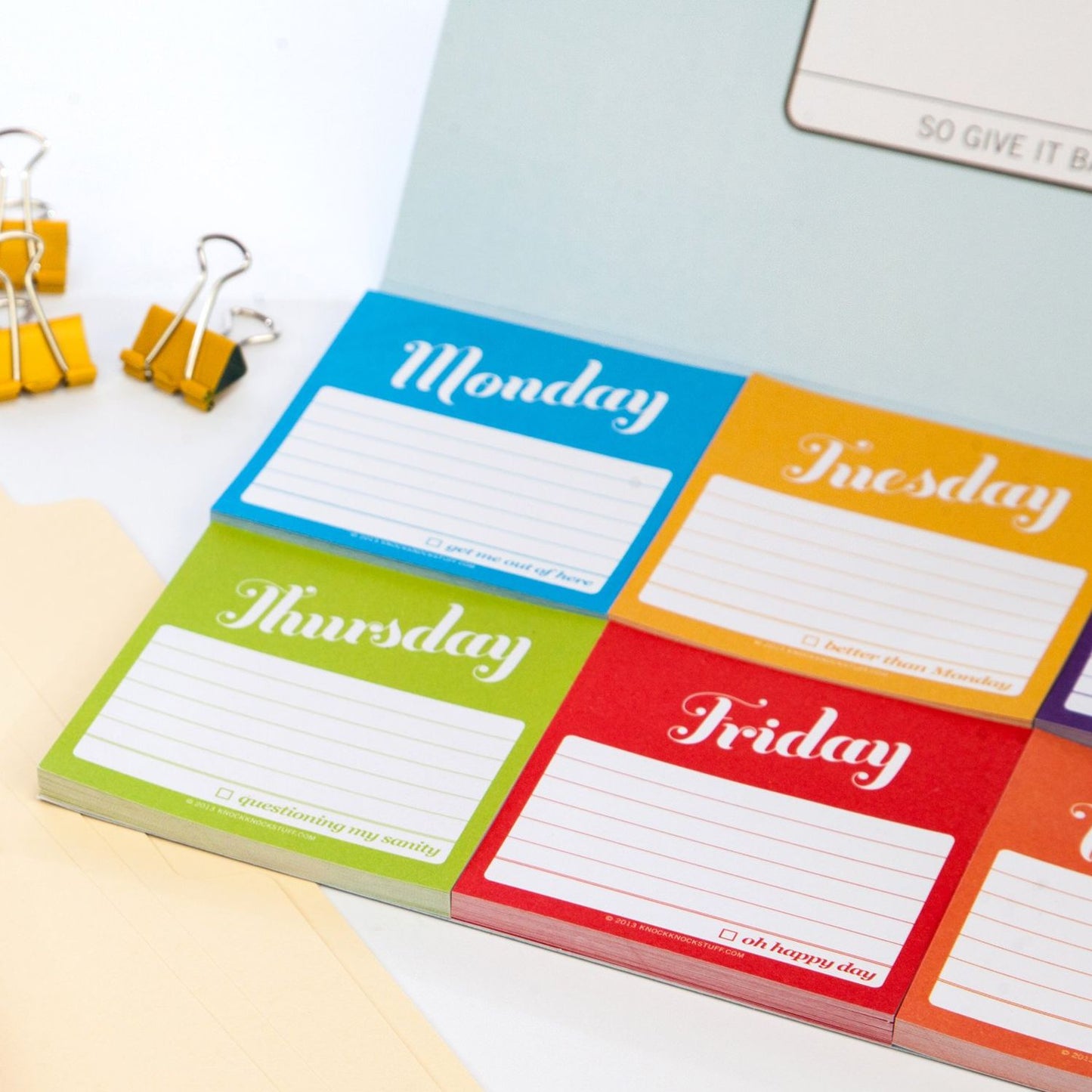 Days of the Week : Sticky Note Packet