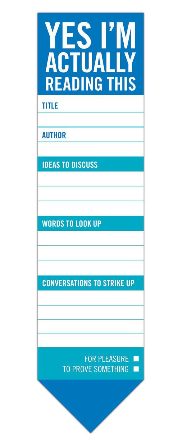 Yes I'm Actually Reading This Oh-So-Handy Bookmark Pad