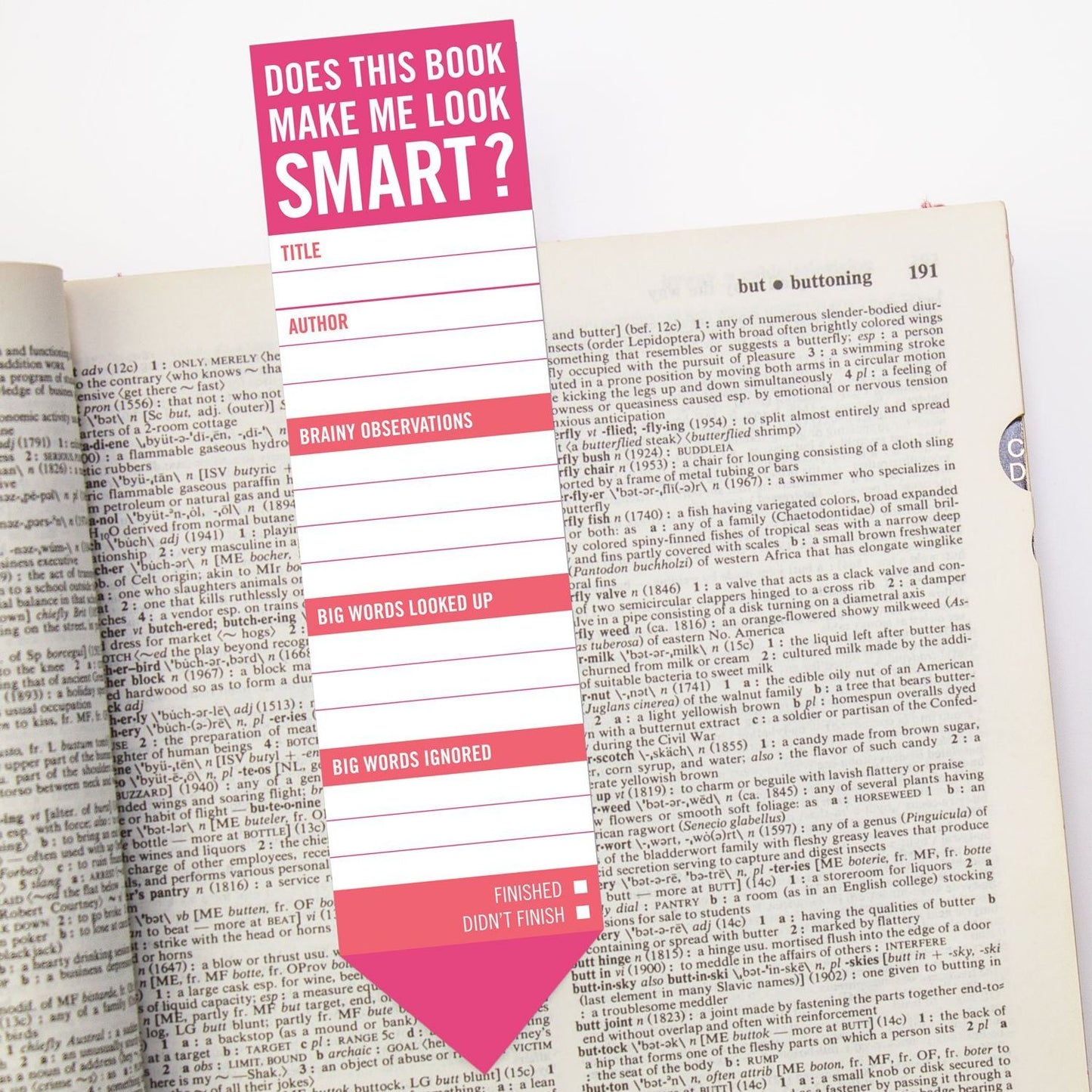 Does This Book Make Me Look Smart? Oh-So-Handy Bookmark Pad