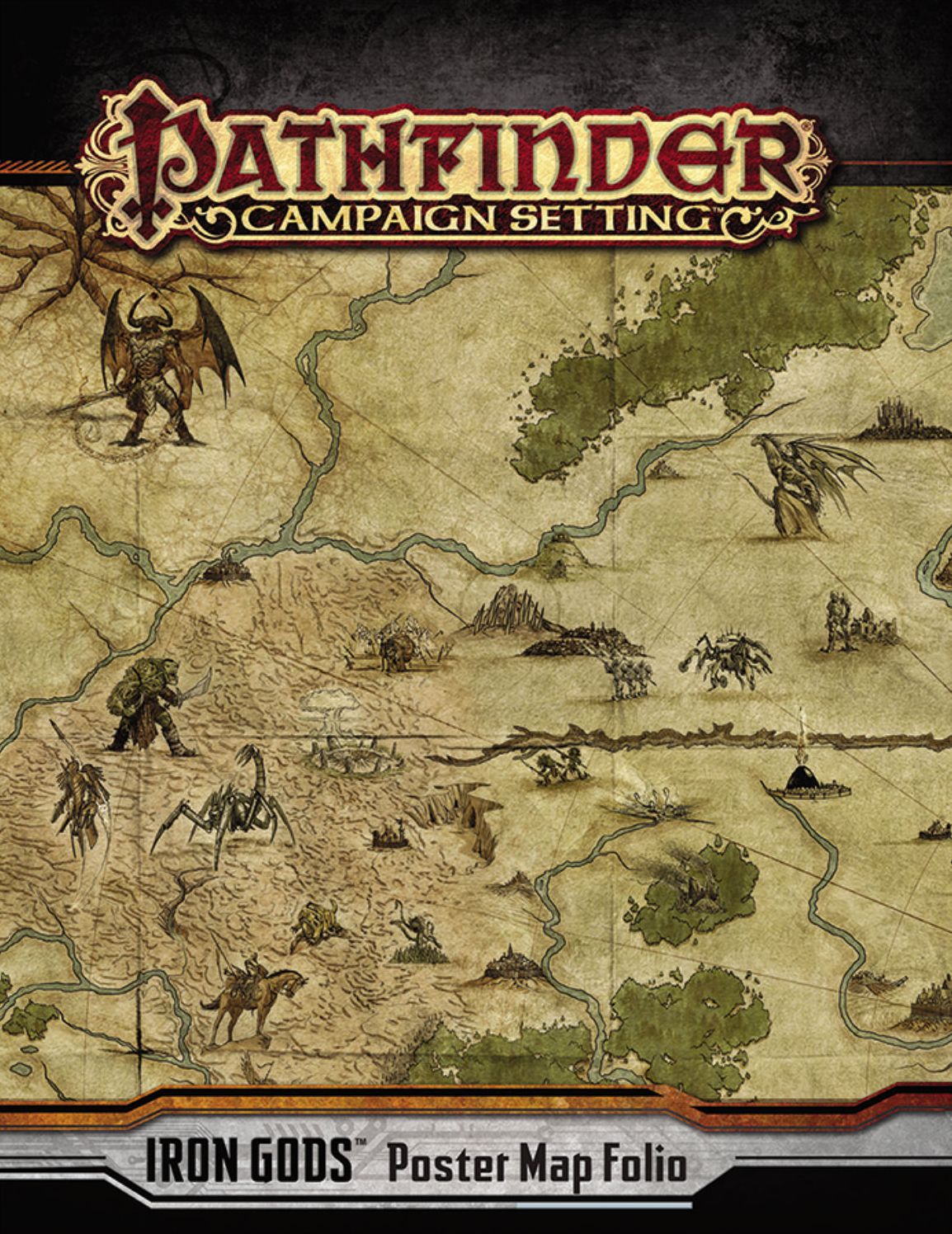 Paizo Publishing 9277 Pathfinder Campaign Setting, Iron Gods Poster Map Folio