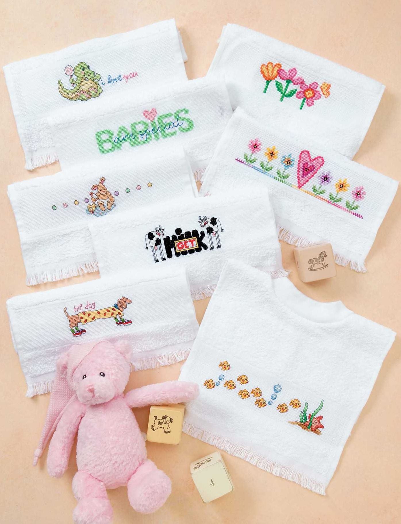 Baby Bibs To Cross Stitch (Leisure Arts #4028)