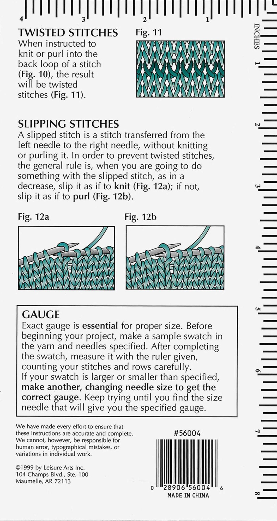 Knitting Pocket Guide (Leisure Arts #56004)