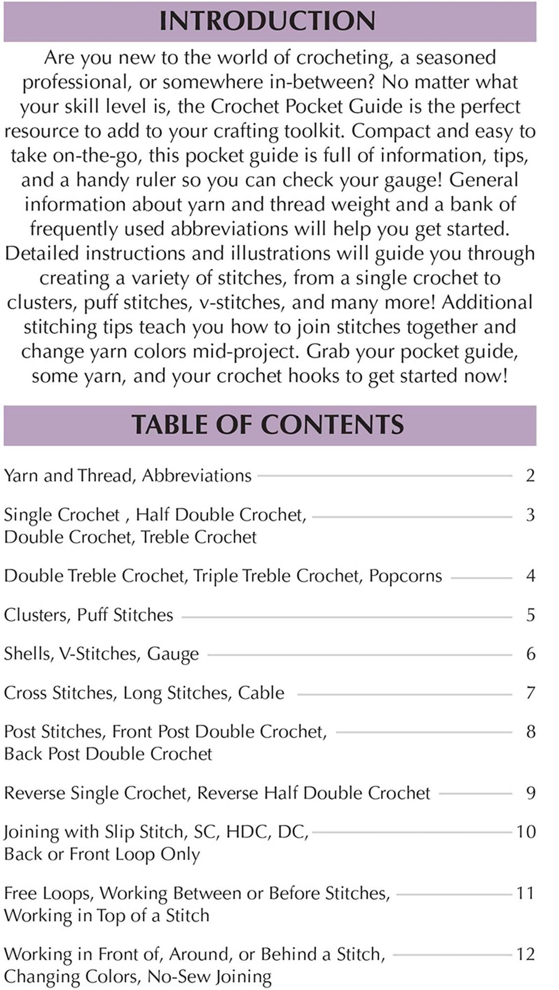 Crochet Pocket Guide (Leisure Arts #56005)