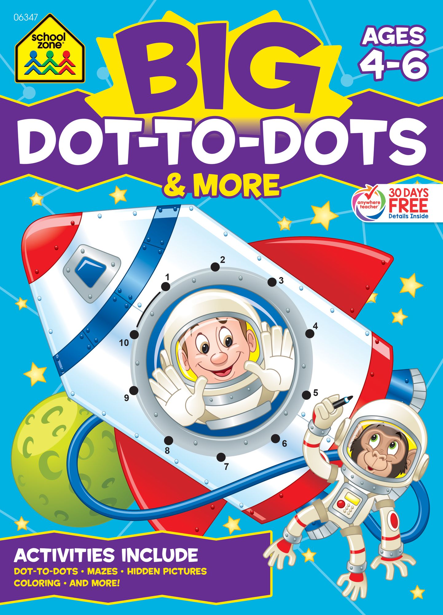 School Zone Big Dot-to-Dots & More Workbook