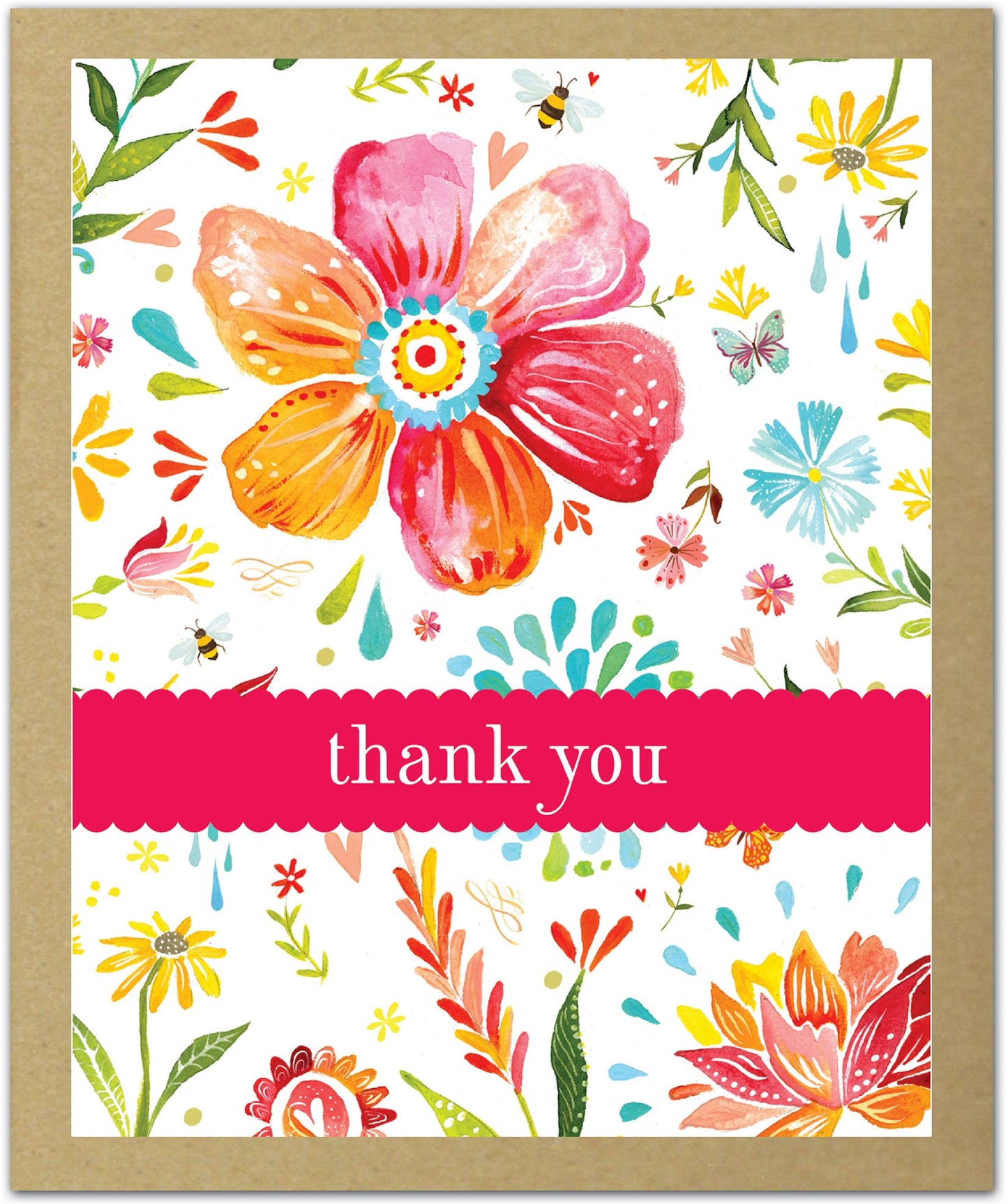 Posies: Gift-Wrapped Green Thanks -- Thank You Notes Made from Ecologically Friendly Paper Decorated with Contemporary Illustrations
