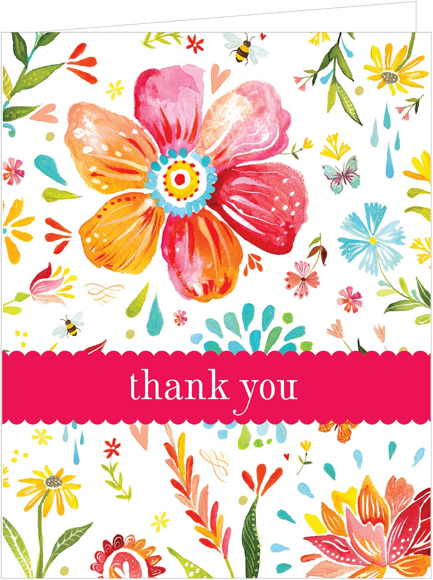 Posies: Gift-Wrapped Green Thanks -- Thank You Notes Made from Ecologically Friendly Paper Decorated with Contemporary Illustrations