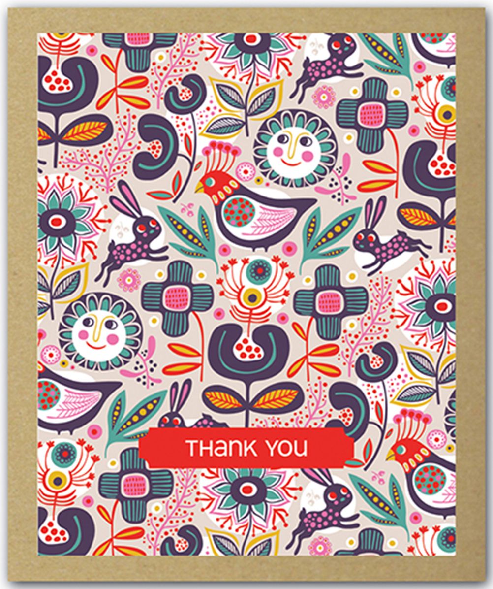 Folk Therapy GreenThanks: Eco Boxed Thank You Cards
