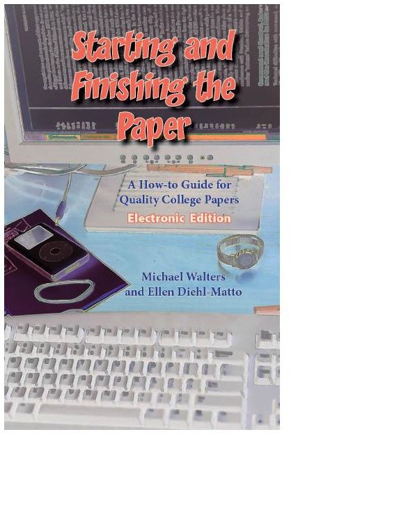 Starting and Finishing the Paper