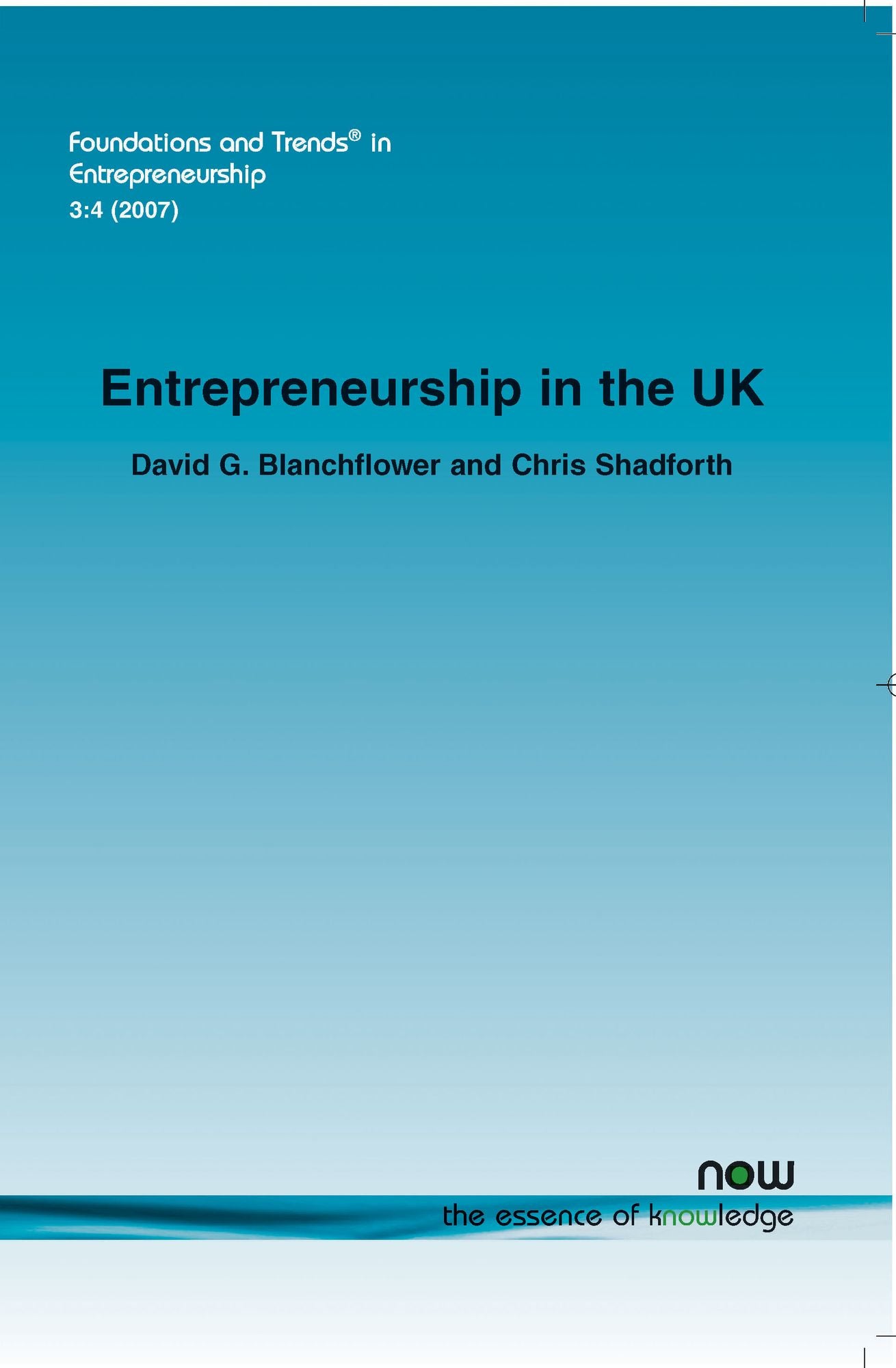 Entrepreneurship in the UK