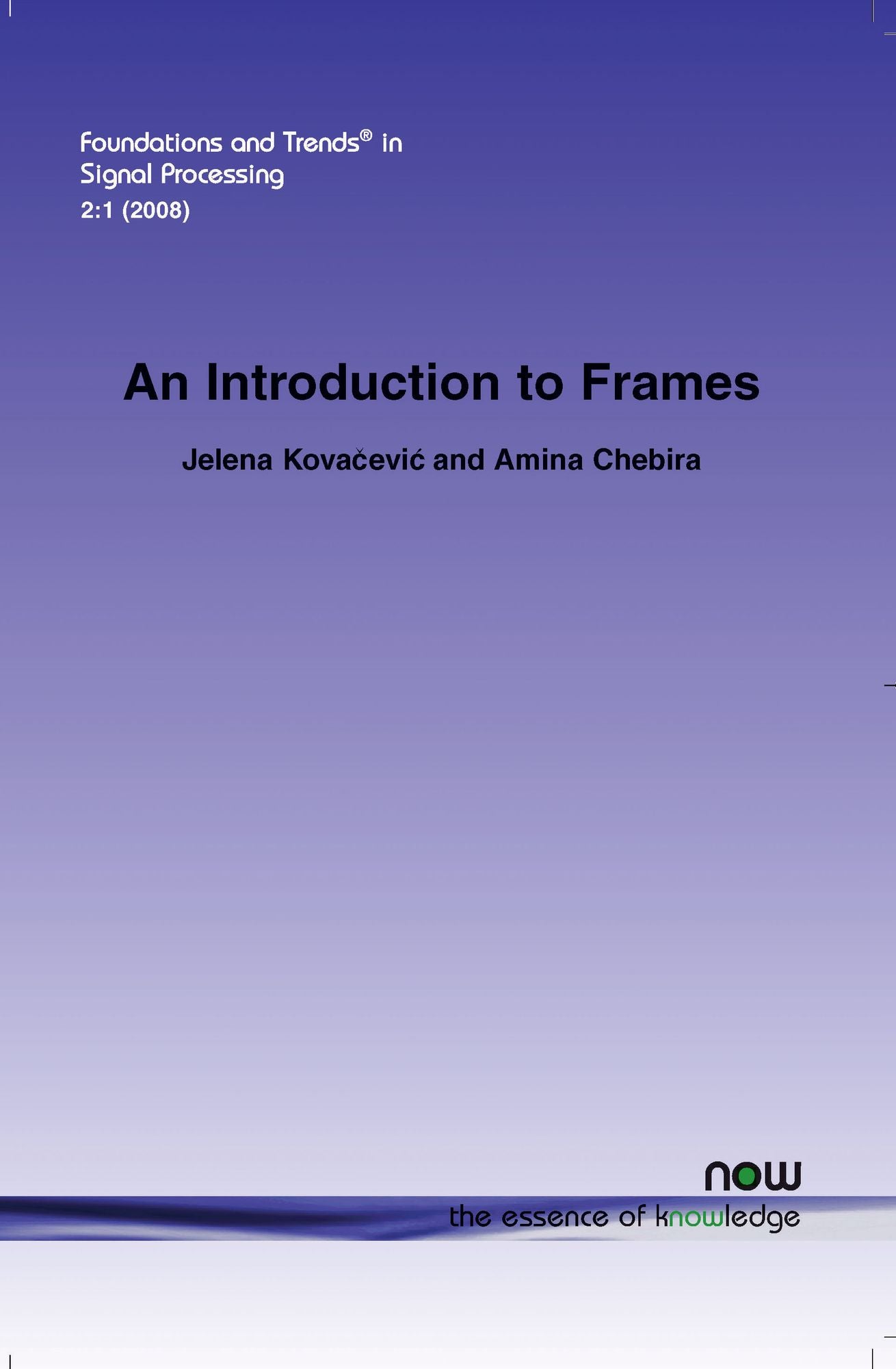 An Introduction To Frames