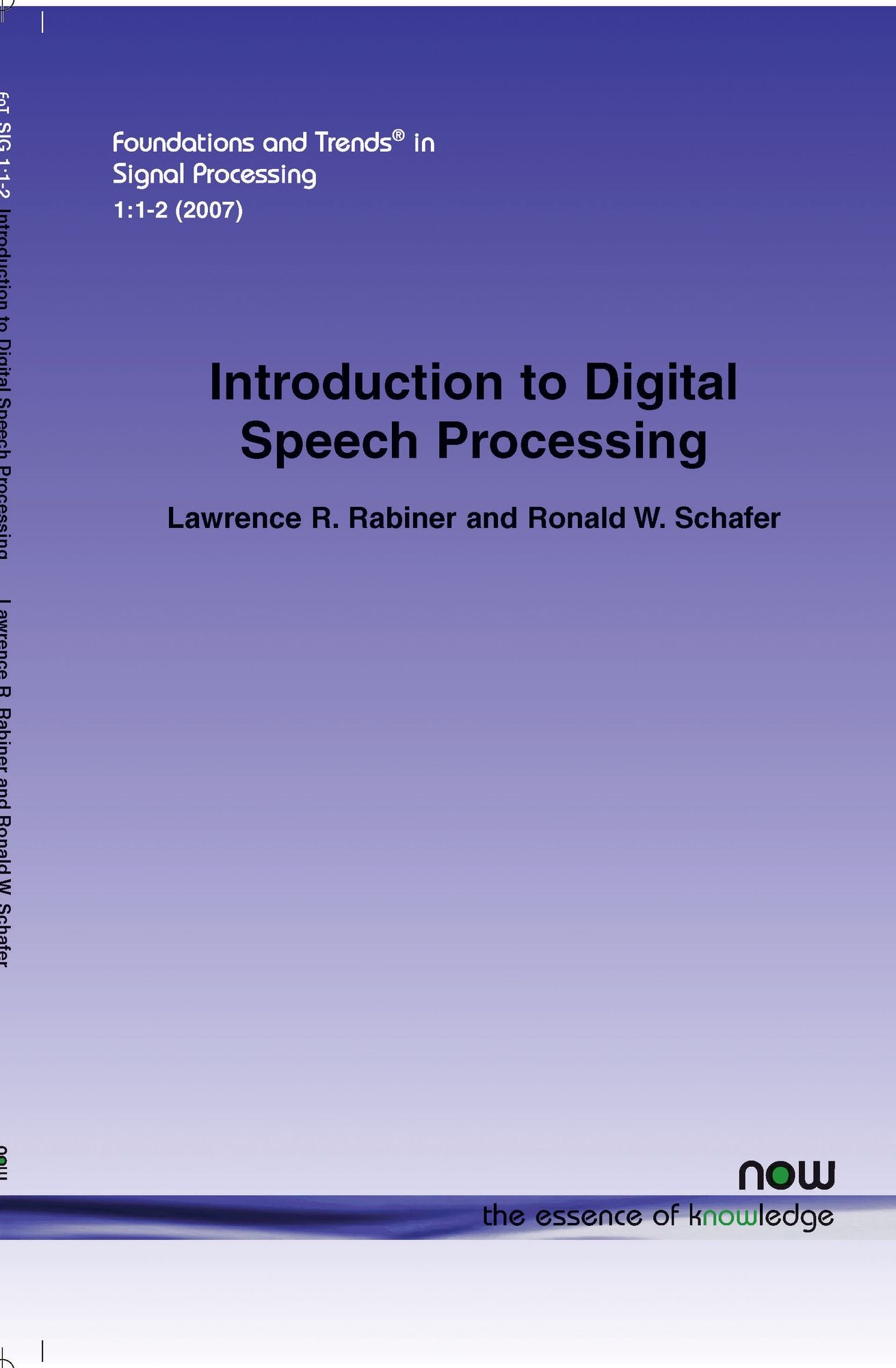 Introduction To Digital Speech Processing