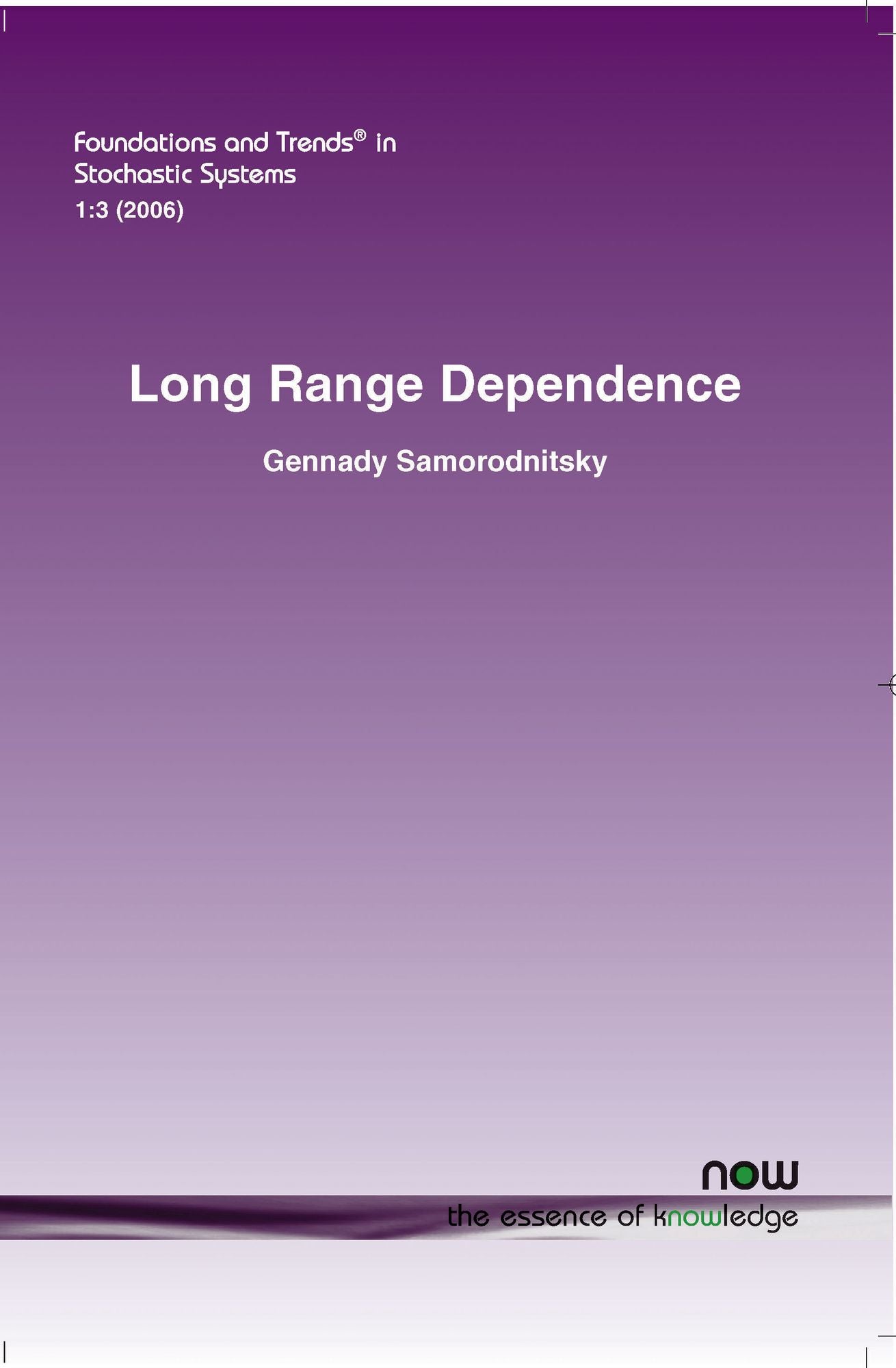 Long Range Dependence