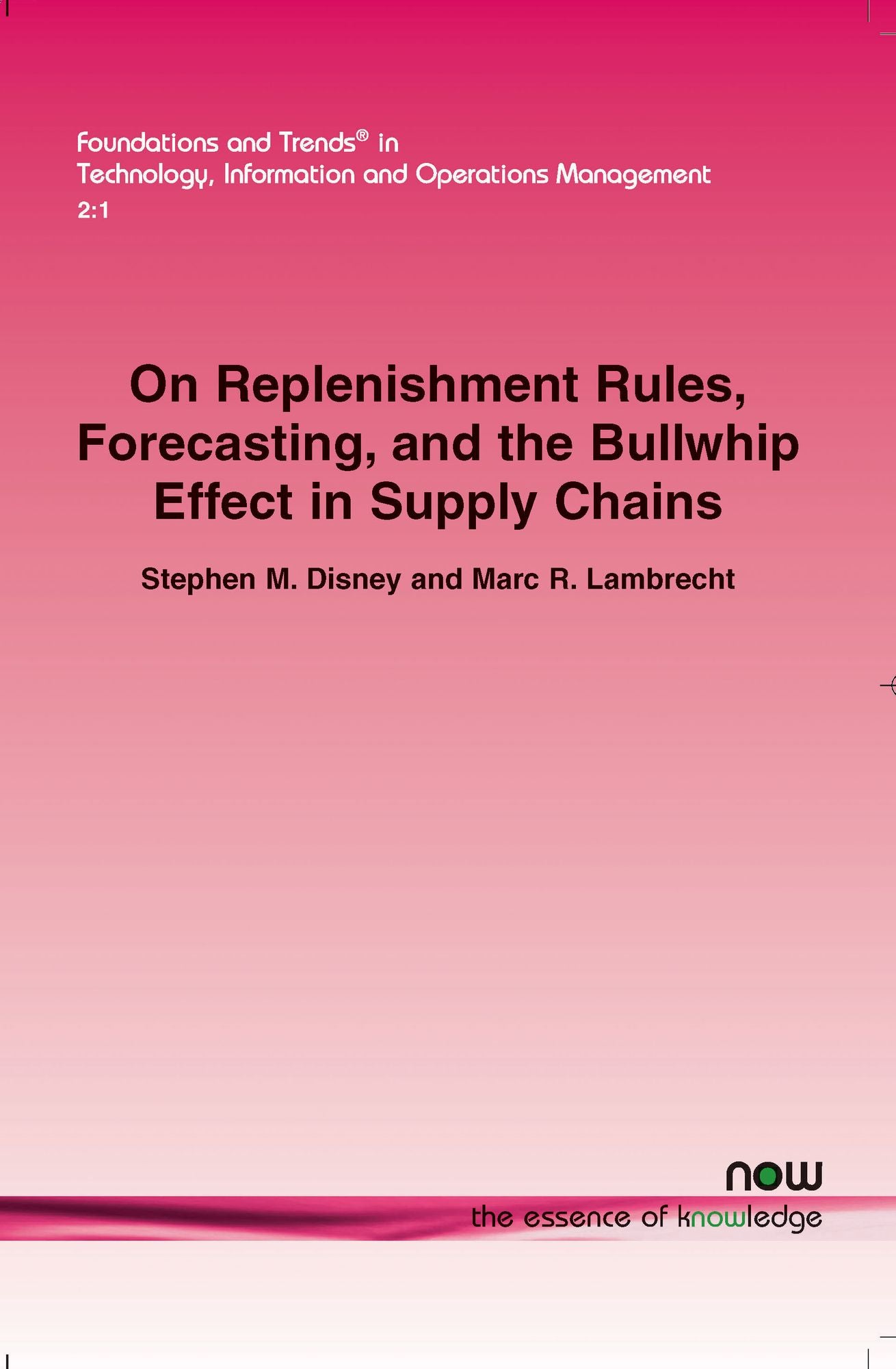 On Replenishment Rules, Forecasting And The Bullwhip Effect In Supply Chains